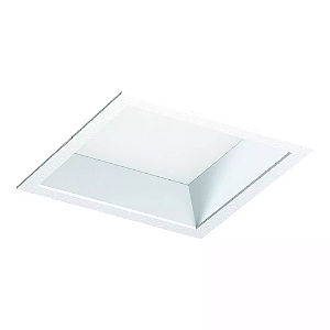 Luminária de Embutir LED Dhari Quadrado Recuado 5000K 18,3W Bivolt 20x20x7,5cm Alumínio Branco Fosco.