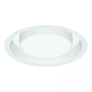 Luminária de Embutir LED Miradi Redondo 5000K 19,9W Bivolt Ø23,5x9cm Alumínio e Acrílico Branco Fosco.