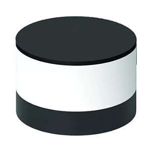 Arandela de Parede Tambo Redondo Ø11,7x7,5cm Alumínio Preto Fosco.