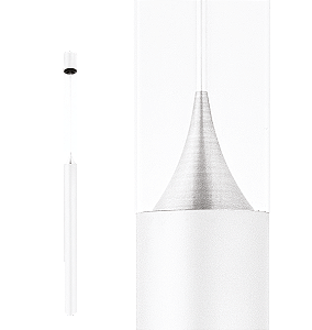 Poste de Luz LED Zio Cilíndrico Externo 3000K 16W Bivolt 300xØ15,3cm Alumínio Branco Fosco e Acrílico.