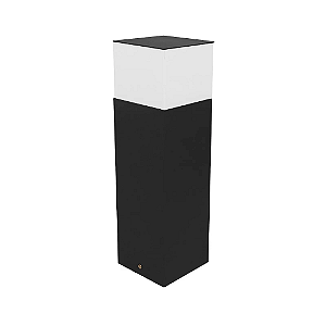 Poste Balizador 201T para Jardim com Soquete E27 26cm Preto.