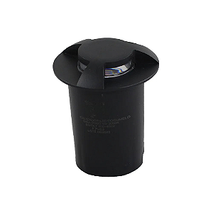 Balizador Cogumelo Preto 1W 3000K Branco Quente IP65 Bivolt.