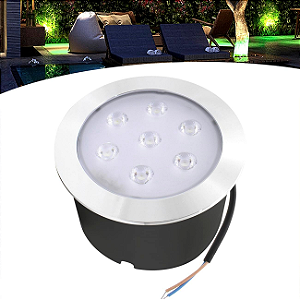 Balizador Spot Led Embutir Verde Chao Piso Jardim 7w Ip66.