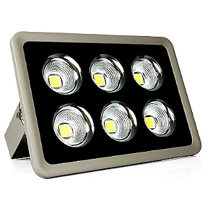 Refletor cinza Ultra LED COB 300W 6000K 48.000 lúmens IP66.