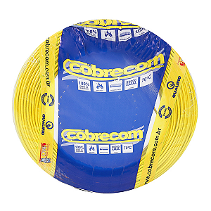 Cabo Flexível 750V 16mm Amarelo Rolo Com 50 Metros.