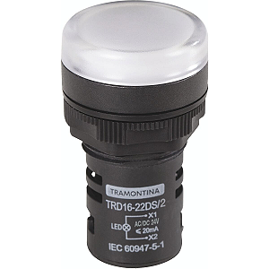 Sinalizador Tramontina TRD16-22DS/2 24 V Branco.
