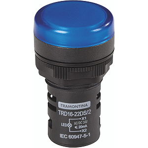 Sinalizador Tramontina TRD16-22DS/2 24 V Azul.