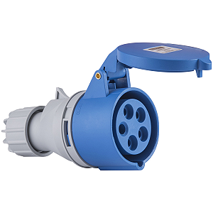 Tomada de Acoplamento Industrial 3P+N+T Tramontina 16 A 220-250 V 9 H IP44.