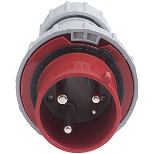 Plugue Móvel Industrial 2P+T Tramontina 125 A 380-415 V 6 H IP67.