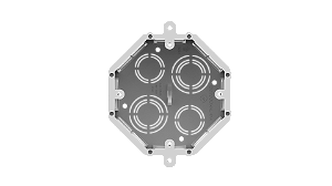 Caixa de embutir para alvenaria 4"x50mm octogonal com fundo Branco.