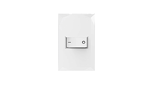 Conjunto interruptor 1 tecla bipolar paralelo branco - Doha.