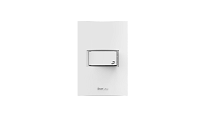 Conjunto interruptor 1 tecla campainha branco - Beleze.