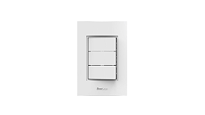 Conjunto interruptor 3 teclas paralelo branco - Beleze.