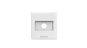 Conjunto sobrepor placa saída de fio furo Ø1/2" + caixa padrão branco - Beleze.