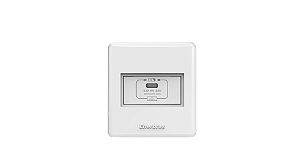 Conjunto sobrepor tomada recarga USB tipo C 5V/3.0A branco - Beleze.