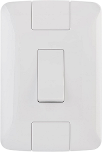 Conjunto 4x2 com 1 Interruptor simples 6A 250V Aria Branco Tramontina.