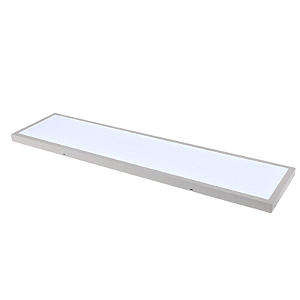 Luminária plafon LED de sobrepor retangular 25W 6000K 2.000 lúmens 120cm x 30cm.