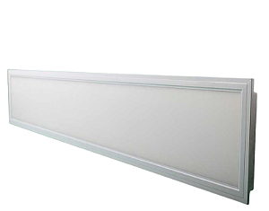 Luminária plafon LED de embutir retangular 40W 3000K 3.200 lúmens 120cm x 30cm.