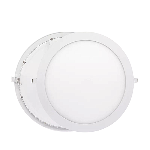 Luminária plafon LED de embutir redondo 40W 4000K 3.200 lúmens Ø40cm.
