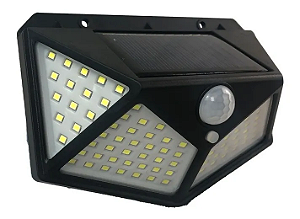 Luminária balizador LED SMD 20W 1.600 lúmens 4000K Solar IP65 com sensor.