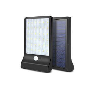 Luminária LED SMD 20W 1.600 lúmens 3000K Solar IP66 com sensor.