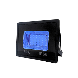 Refletor LED SMD 30W azul IP66.