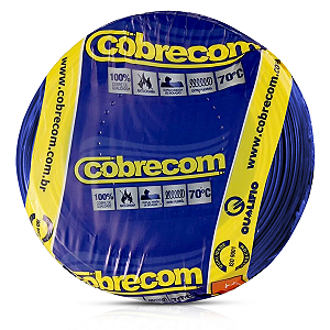 Cabo Flexível 750V 0,5mm Azul Escuro Rolo Com 100 Metros.