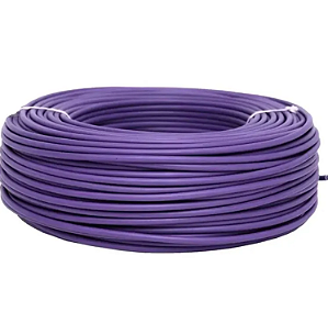 Cabo Flexível 750V 1mm Lilás Rolo Com 100 Metros.