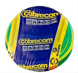 Cabo Flexível 750V 50mm Verde e Amarelo Rolo Com 100 Metros.