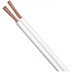 Cabo Paralelo 300V 2x1,50mm Branco Rolo Com 100 Metros.