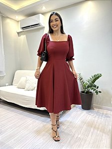 Vestido Heloisa - Vinho