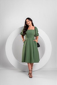 Vestido Heloisa - Verde Oliva