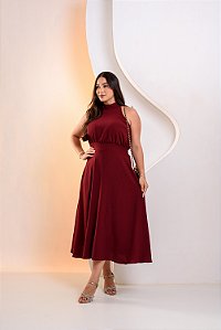 Vestido Pérola - Vinho
