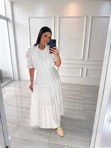 Vestido Bárbara (LEVE DEFEITO) - Off White