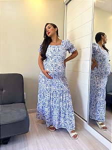 Vestido Giovana - Azulejo