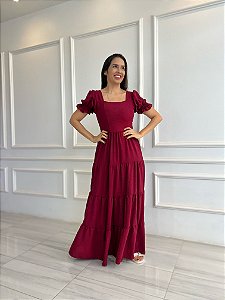 Vestido Giovana - Vinho