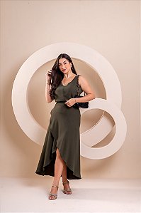 Saia Envelope Lívia - Verde Militar