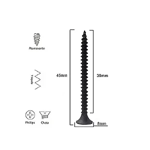 Parafuso GN45 Ponta Agulha Para Drywall (cx c/100)