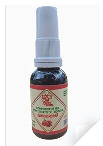 COMPOSTO DE MEL E PRÓPOLIS SABOR ROMÃ - FRASCO SPRAY 30ml