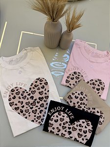 TSHIRT CORAÇÃO ONÇA