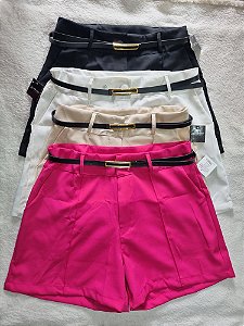 Short alfaiataria com cinto