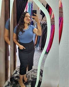 Saia midi alfaiataria