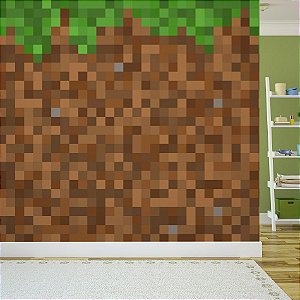 Papel de Parede Minecraft Jogo Infantil Adesivo Autocolante