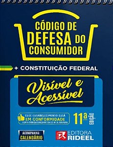 Código De Defesa Do Consumidor Com Constituição Federal Visível E Acessível - Livro Com Calendário - 11ª Edição