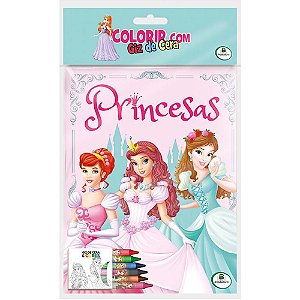 Colorir Com Giz De Cera: Princesas