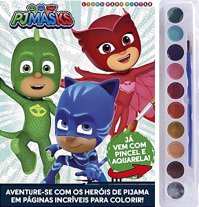 Pj Masks Livro Para Pintar Com Aquarela