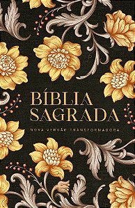 Bíblia NVT Flores Douradas Slim - Letra Maior Nova Versão Transformadora