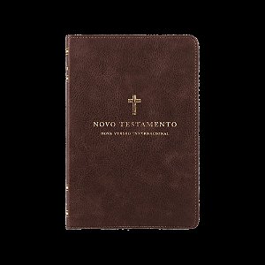 Novo Testamento, Nvi, Couro Soft, Cruz Marrom, Leitura Perfeita