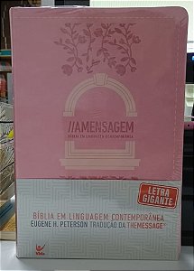 Bíblia A Mensagem Letra Gigante - Rosa