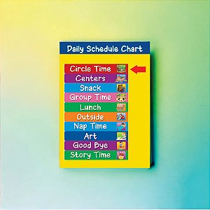 Placa Interativa Programação Diária - Daily Schedule Chart